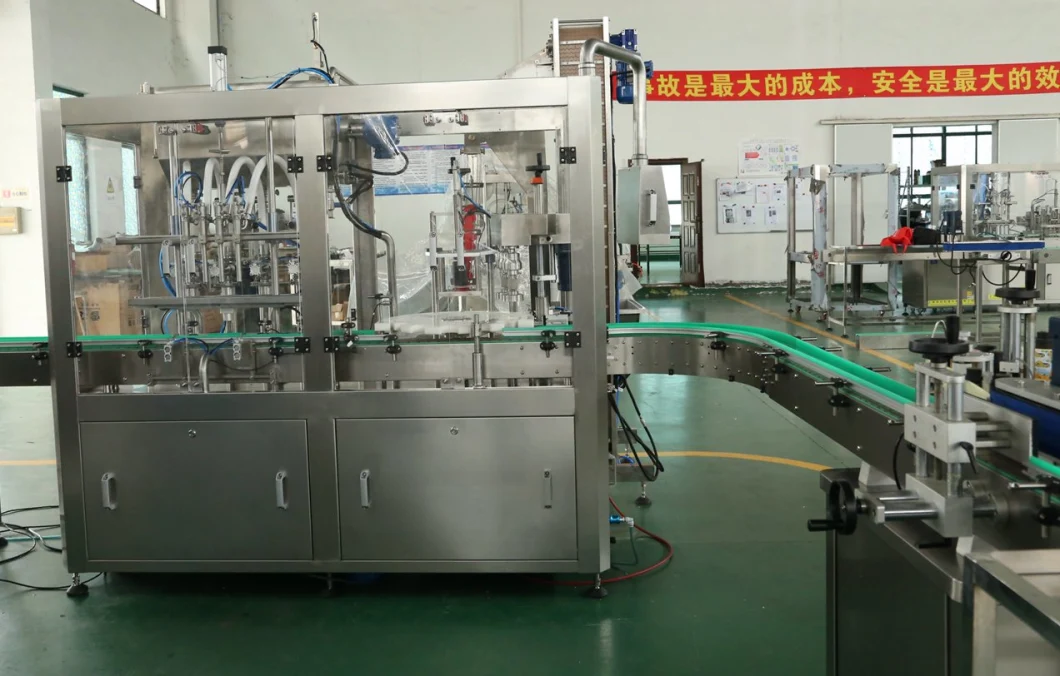 Automatic Paste Piston Pump Jam Mayonnaise Ketchup Peanut Butter Chocolate Sauce Food Filling Magnetic Torque Capping Production Line