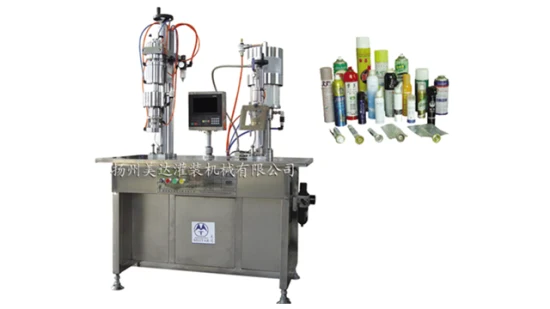 Saco semiautomático de controle PLC na válvula Bov Máquina de enchimento de latas de aerossol